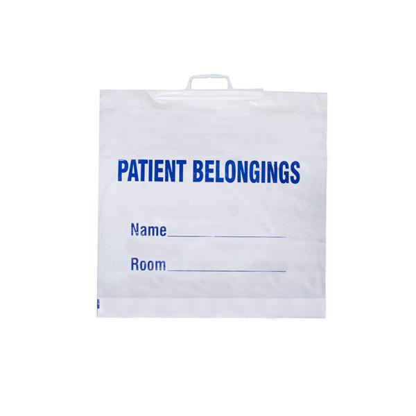 Dukal Corporation Bag Patient Belongings White 20X23" Plastic With Snap Handle 250/Ca - PB02L