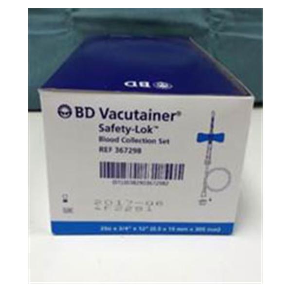 Becton-Dickinson Blood Collection Set Safety-Lok 12" Tubing 25Gx3/4" Safety Royal Blue 50/Bx, 4 Bx/Ca - 367298