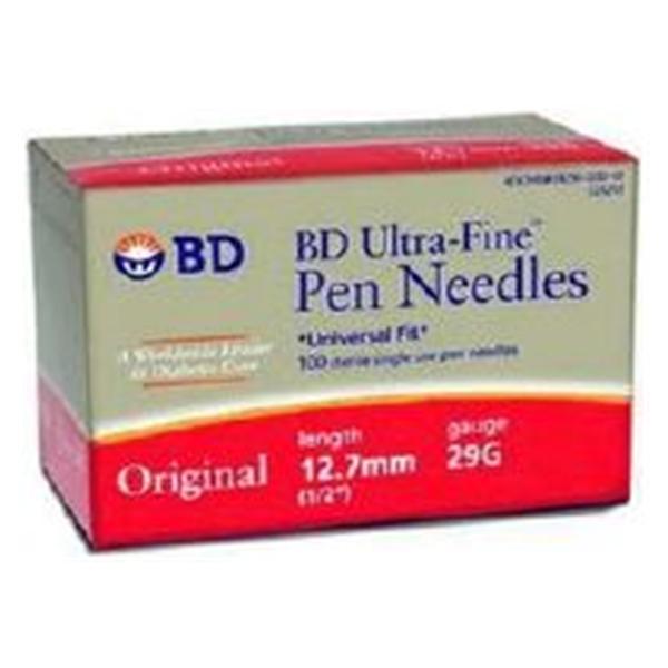 Becton-Dickinson Labware Needle 29Gx1/2" Ultra-Fine Insulin Pen Conventional 100/Bx, 12 Bx/Ca - 328203