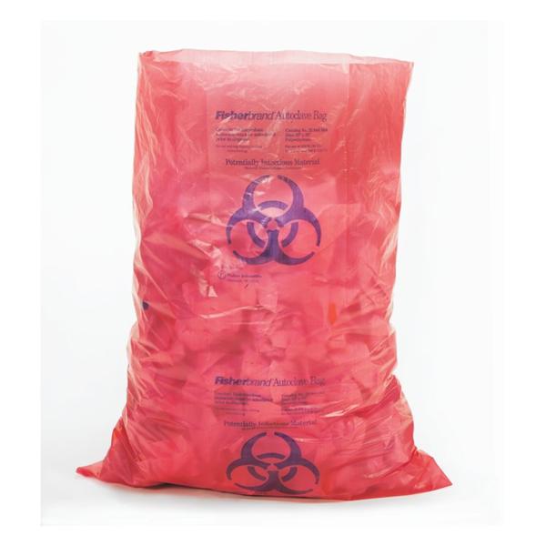 Fisher Scientific Co. Bag Biohazard Fisherbrand 25X35" Twist Tie Closure Pe Red 1-1/2Mil 200/Case - 22044564