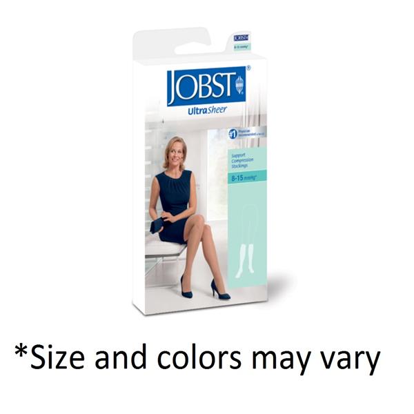 BSN Medical Stocking Cmprsn Jobst Ultrasheer Supportwear Kn Hi/Fl Cf Cls Toe Lg Slky Bg Pr - 119330