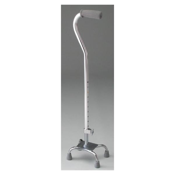 Dukal Corporation Cane Quad Tech-Med 5X7" Base Aluminum 29-38" Silver Adult Size Small 4/Ca - 6820-4