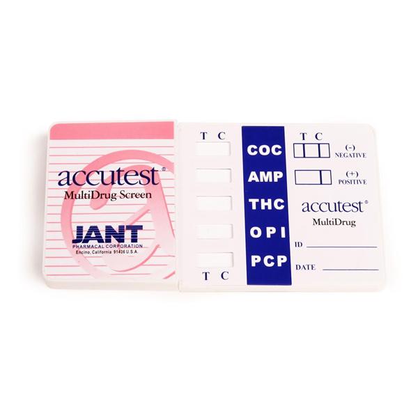 Jant Pharmacal Corp. Accutest Drug Screen Dip Card Test Kit 5 Panel 25/Bx - DS61AC425