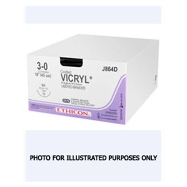 Ethicon Inc,a J & J Company Suture 5-0 Polyglactin 910 No Needle Vicryl Violet 54" Braid 12/Bx - J283G