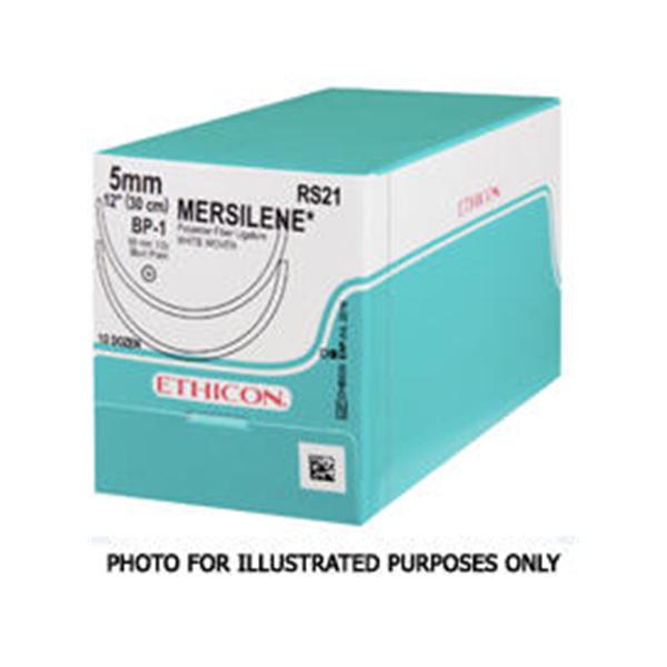 Ethicon Inc,a J & J Company Suture 10-0 Poly Cs140-6/Cs140-6 Mersilene Green 1X12" Double Arm Braid 12/Bx - R770G