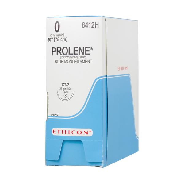 Ethicon Inc,a J & J Company Suture 0 Polypropylene Ct-2 Prolene Blue 30" Monofilament 36/Bx - 8412H