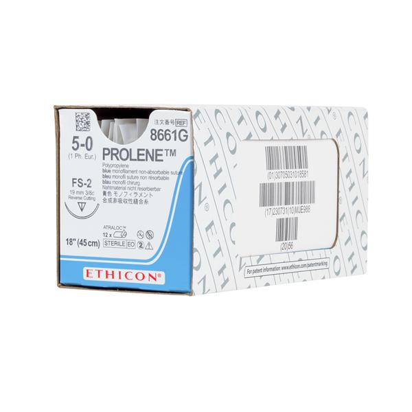 Ethicon Inc,a J & J Company Suture 5-0 Polypropylene Fs-2 Prolene Blue 18" Monofilament 12/Bx - 8661G