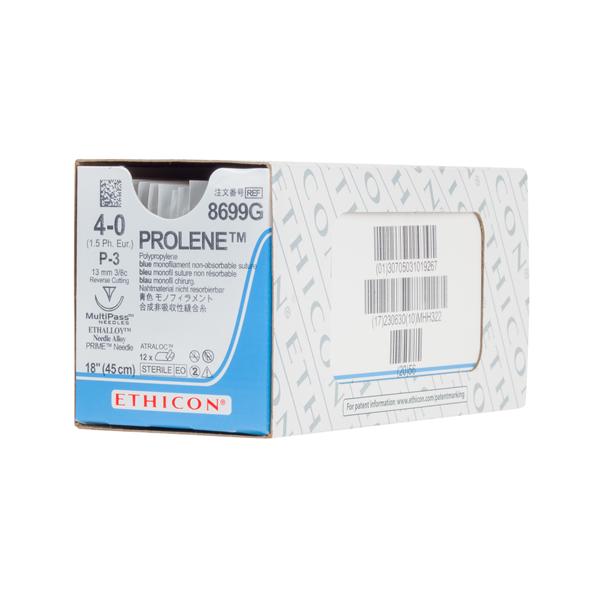 Ethicon Inc,a J & J Company Suture 4-0 Polypropylene P-3 Prolene Blue 18" Monofilament 12/Bx - 8699G