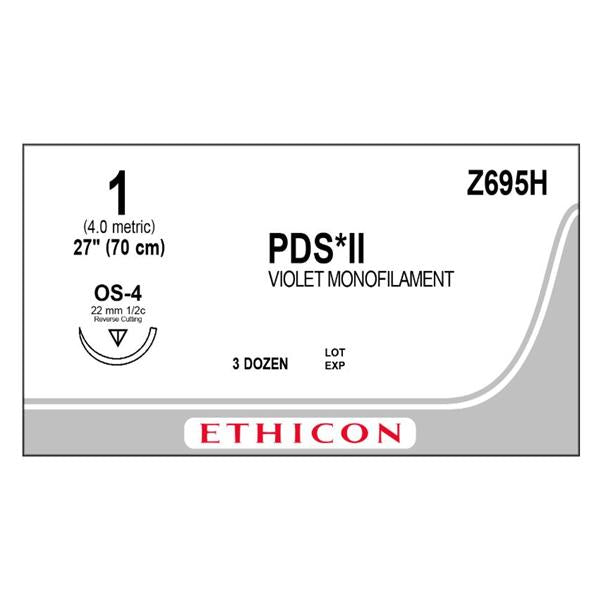 Ethicon Inc,a J & J Company Suture 1 Polydioxanone Os-4 Pds Ii Violet 27" Monofilament 36/Bx - Z695H