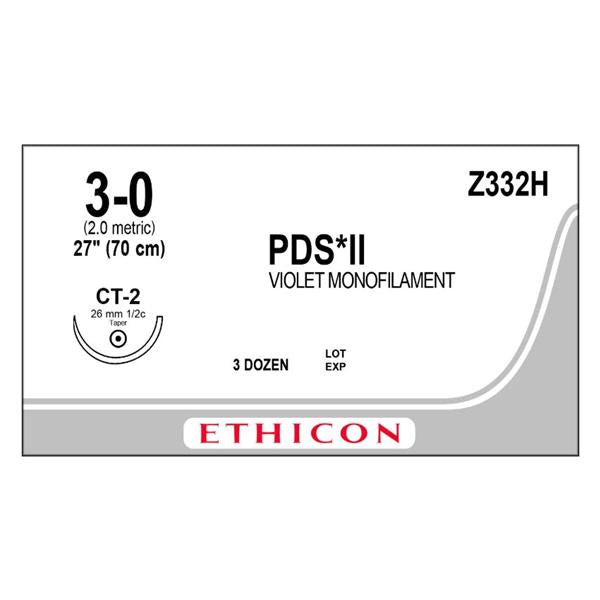 Ethicon Inc,a J & J Company Suture 3-0 Polydioxanone Ct-2 Pds Ii Violet 27" Monofilament 36/Bx - Z332H
