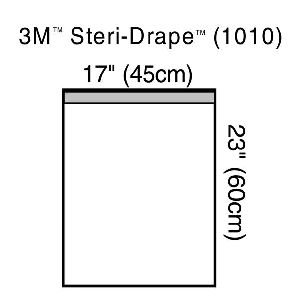3M Healthcare Drape Surgical Steri-Drape Non-Fenestrated 17X23" Clear Non-Sterile 100/Ca - 1010NSD