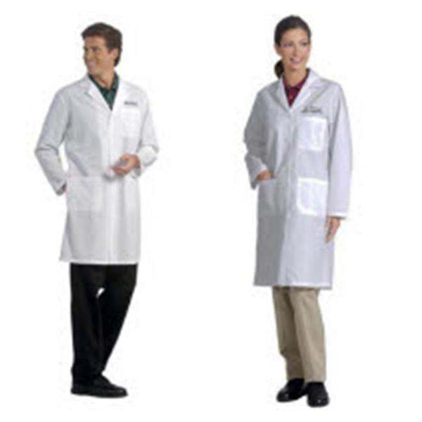 Fashion Seal Lab Coat Knee Length 65% Polyester / 35% Cotton Mens White Size 38 Ea - 482-38