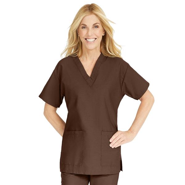 ComfortEase by Medline Shirt Scrub Comfortease 8800 Womens Medium Brown Ea - 8800JBRM
