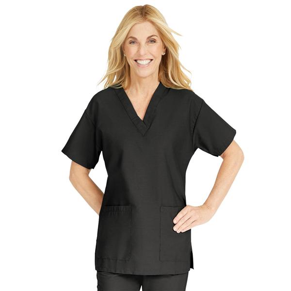 ComfortEase by Medline Shirt Scrub Comfortease 8800 Womens X-Large Black Ea - 8800DKWXL