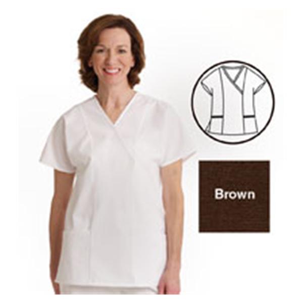 ComfortEase by Medline Shirt Scrub Comfortease 8851 Crossover Unisex 2X Large Brown Ea - 8851JBRXXL