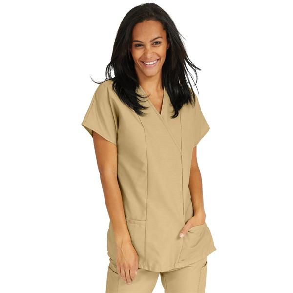 ComfortEase by Medline Shirt Scrub Comfortease 8851 Crossover Unisex X-Small Khaki Ea - 8851JKKXS