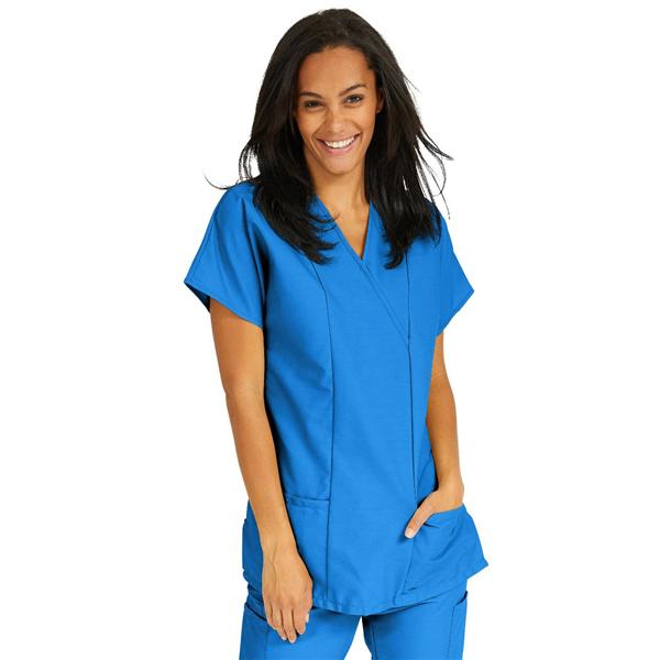 ComfortEase by Medline Shirt Scrub Comfortease 8851 Crossover Unisex Medium Royal Blue Ea - 8851JRLM