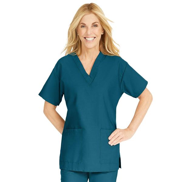 ComfortEase by Medline Shirt Scrub Comfortease 8800 Womens 2X Large Caribbean Blue Ea - 8800JCBXXL