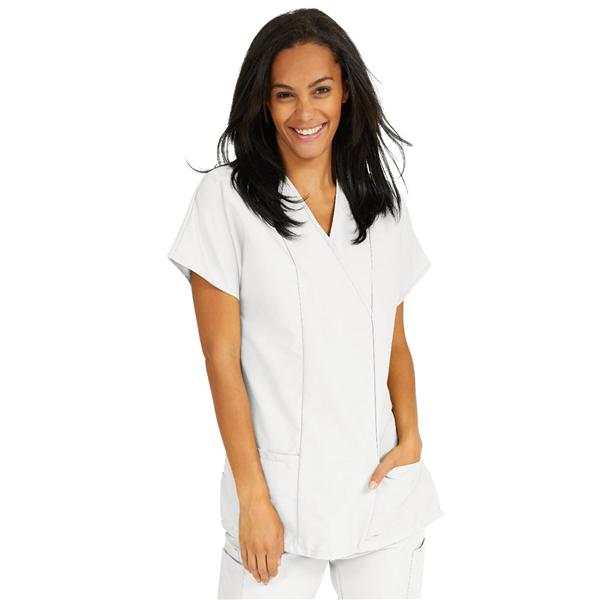 ComfortEase by Medline Shirt Scrub Comfortease 8851 Crossover Unisex Medium White Ea - 8851XTQM