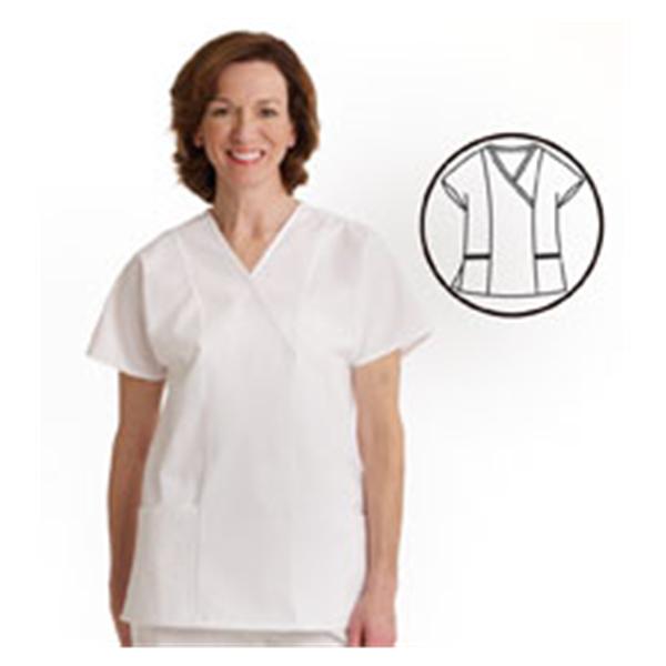 ComfortEase by Medline Shirt Scrub Comfortease 8851 Crossover Unisex 2X Large White Ea - 8851XTQXXL