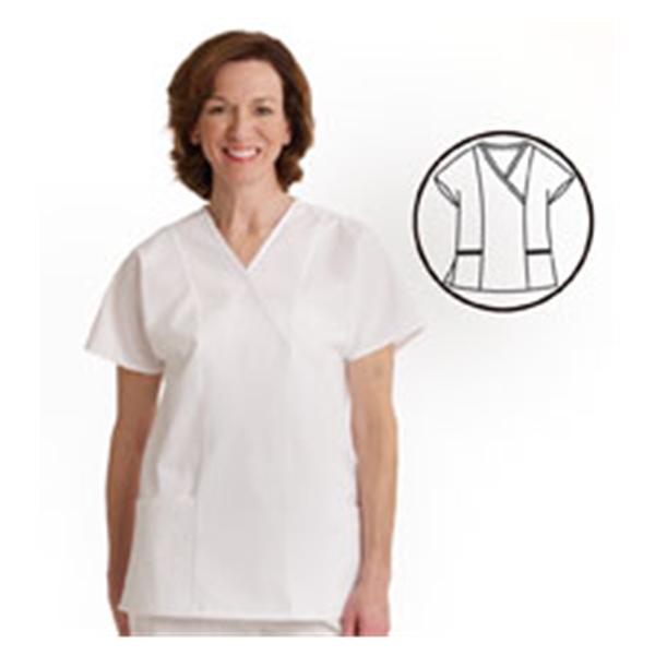 ComfortEase by Medline Shirt Scrub Comfortease 8851 Crossover Unisex 3X Large White Ea - 8851XTQXXXL