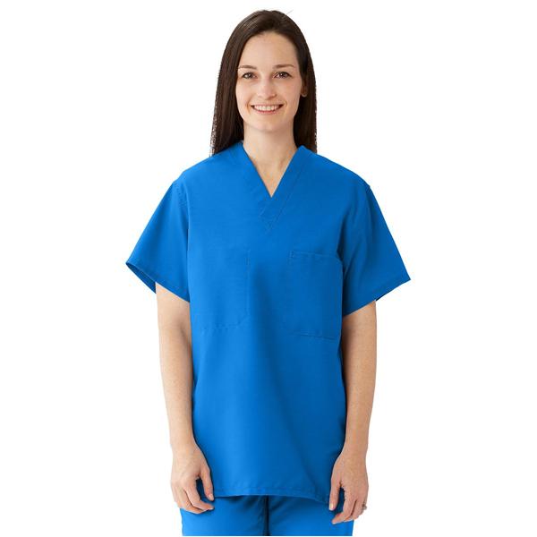 ComfortEase by Medline Shirt Scrub 910 Unisex 2X Large Royal Blue Ea - 910JRLXXL-CM