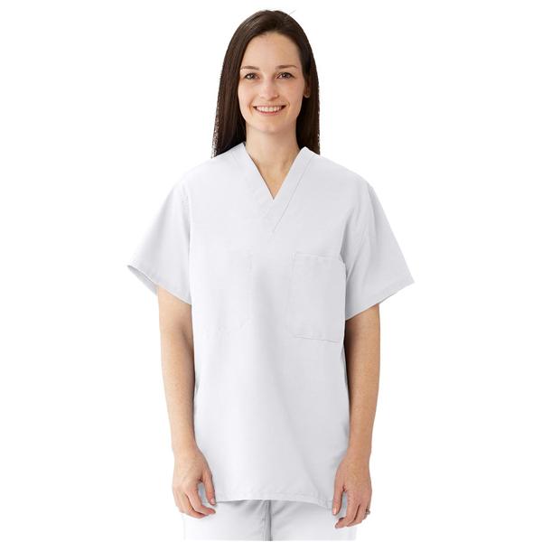 ComfortEase by Medline Shirt Scrub 910 Unisex 3X Large White Ea - 910XTQXXXL-CM