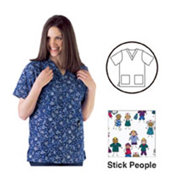 ComfortEase by Medline Shirt Scrub 65% Polyester / 35% Cotton Womens Large Non Reversible 2 Pockets Ea - 8800JSPL