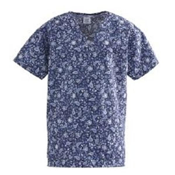 ComfortEase by Medline Shirt Scrub 65% Polyester / 35% Cotton W Rhapsody Blues 3Xl Nrvrsbl 2Pckt Ea - 8800JRPXXXL