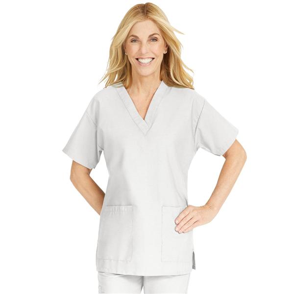 ComfortEase by Medline Shirt Scrub Comfortease 8800 Womens X-Small White Ea - 8800XTQXS