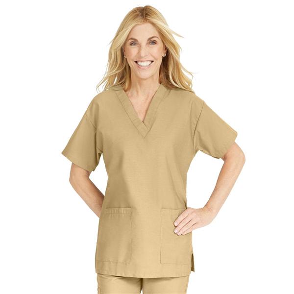 ComfortEase by Medline Shirt Scrub Comfortease 8800 Womens 3X Large Khaki Ea - 8800JKKXXXL