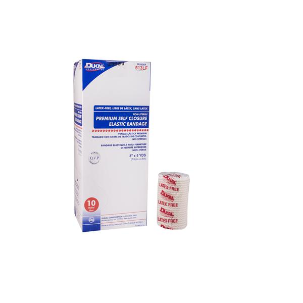 Dukal Corporation Bandage 3"X5Yd Stretch Elastic Double Velcro Closure Lf Non-Sterile 10/Bx, 5 Bx/Ca - 513LF