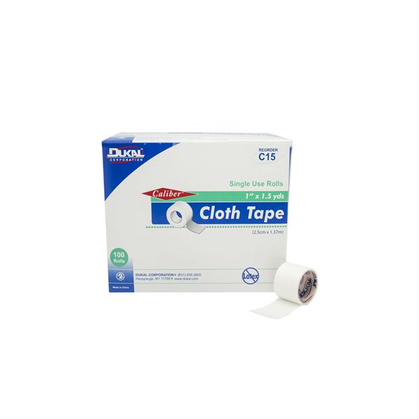 Dukal Corporation Tape Cloth 1"X1.5Yd White 100/Box, 1 Bx/Ca - C15