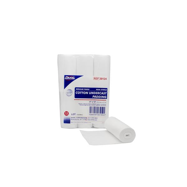 Dukal Corporation Padding Undercast Cotton 4X12" Not Made With Natural Rubber Latex White 12/Bg, 1 Bg/Ca - 30124