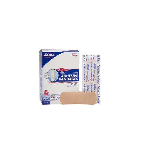 Dukal Corporation Bandage Strips Fabric Flex 1X3" Tan 100/Box, 24 Bx/Ca - 7609