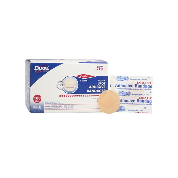 Dukal Corporation Bandage Spot Plastic 7/8" Tan 100/Box, 1 Bx/Ca - 7614