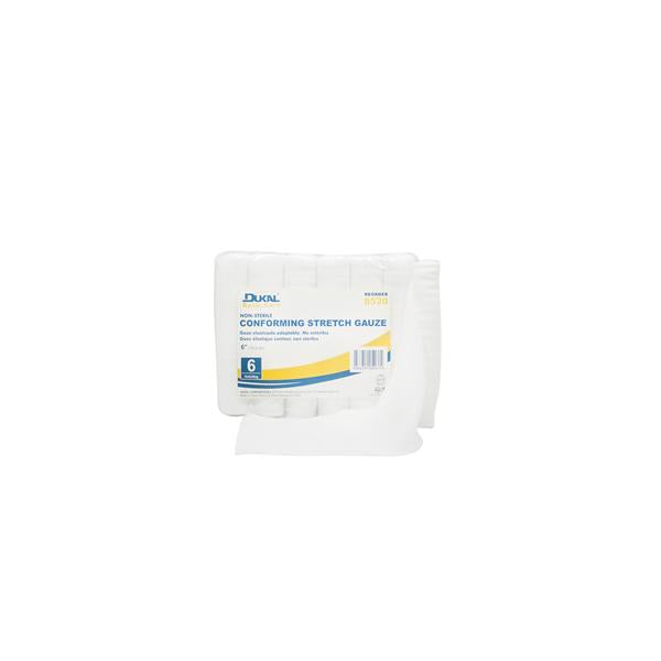 Dukal Corporation Bandage 6" Conforming Gauze White Lf Non-Sterile 48/Case - 8520