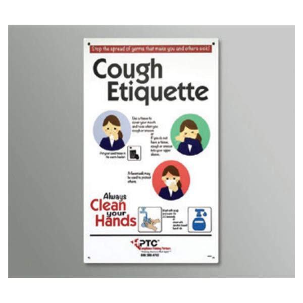 HPTC Sign Educational Cep Coughing Etiquette Ea, 12 Ea/Ca - CEPS