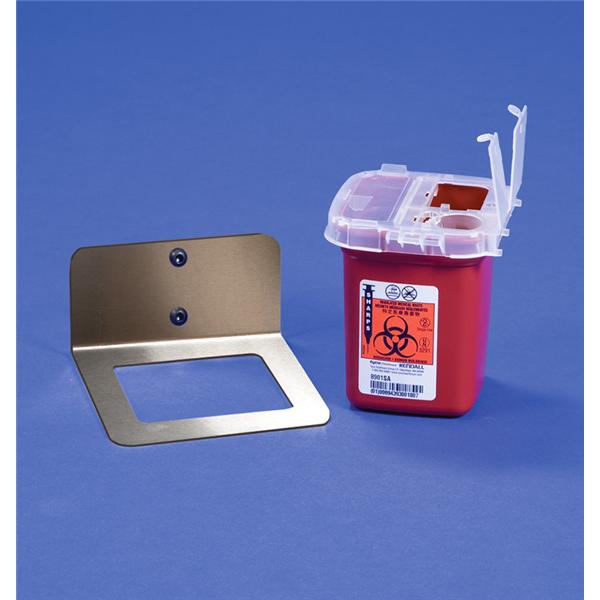 Health Care Logistics Container Sharps Plastic Locking F/ Mbl Hygn Sttn W/ Brckt/2 Cmprt Each - 18393