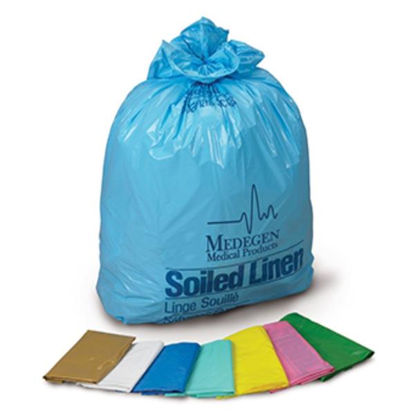 Medegen Medical Products, Bag Laundry/Linen 25X34" 12-16Gal Star Seal Rd/Ylw 1-1/10Mil Sld Lnn Ns 250/Ca - 208M
