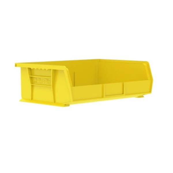 Akro-Mils Bin Storage Akrobins 10-7/8X16-1/2X5" Yellow Polymer With Label Holder 6/Ca - 30255