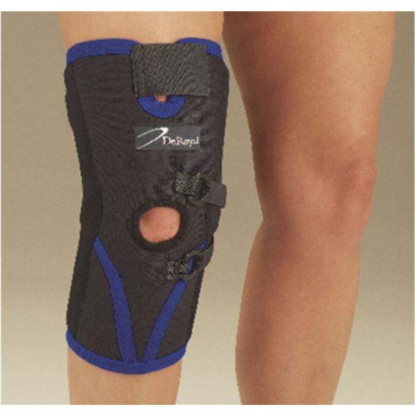 Deroyal Industries Inc Stabilizer Adult Patellar 1/8" Neoprene Black/Blue Size Small Left Ea - NEP779372L