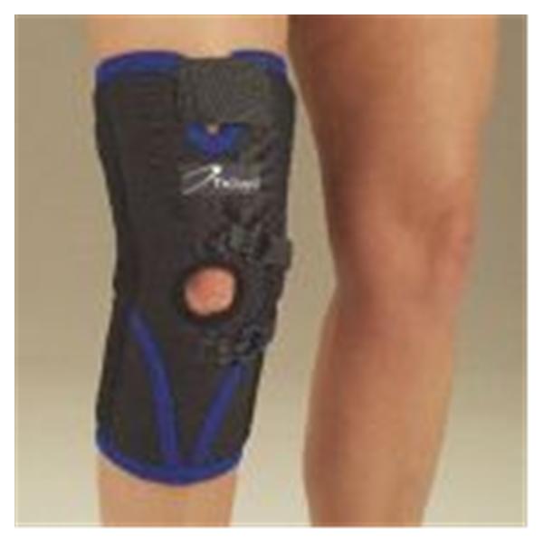 Deroyal Industries Inc Stabilizer Adult Patellar 1/8" Neoprene Black/Blue Size Medium Left Ea - NEP779373L