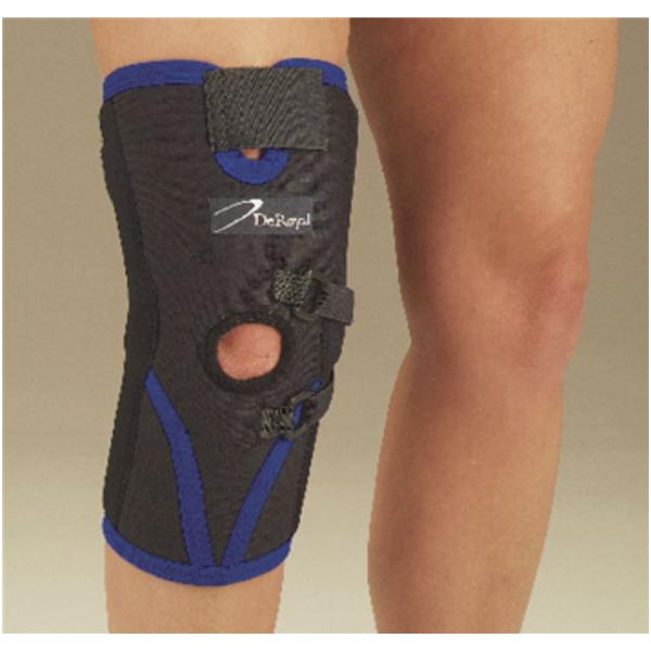 Deroyal Industries Inc Stabilizer Adult Patellar 1/8" Neoprene Black/Blue Size 2X-Large Left Ea - NEP779376L
