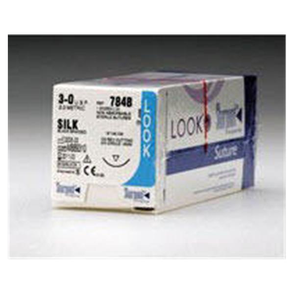 Look/Div Surgical Specialties Suture 4-0 Silk Ds-18 Black 18" Double Arm Braid 12/Bx - D683N