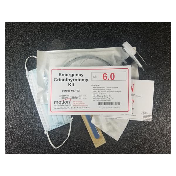 Motion Medical Distributing Kit Cricothyrotomy 6.0Mm Each - 1631