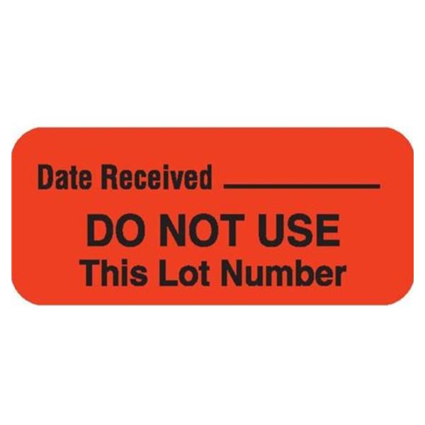 Marketlab Permanent Label Orange 1-1/2X5/8