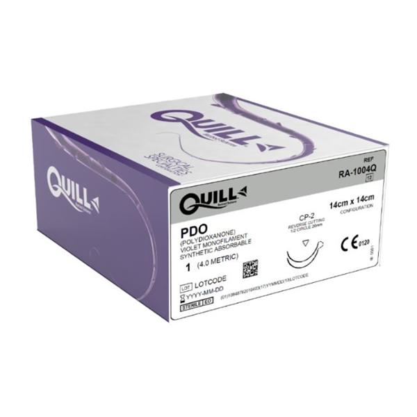 Look/Div Surgical Specialties Suture 1 Pdo Quill Violet 14X14Cm Double Arm Monofilament Absorbable 12/Bx - RA-1004Q