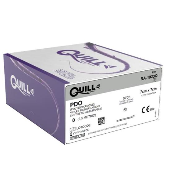 Look/Div Surgical Specialties Suture 0 Pdo Stc8/Stc8 Quill Violet 7X7Cm Double Arm Monofilament Abs 12/Bx - RA-1023Q