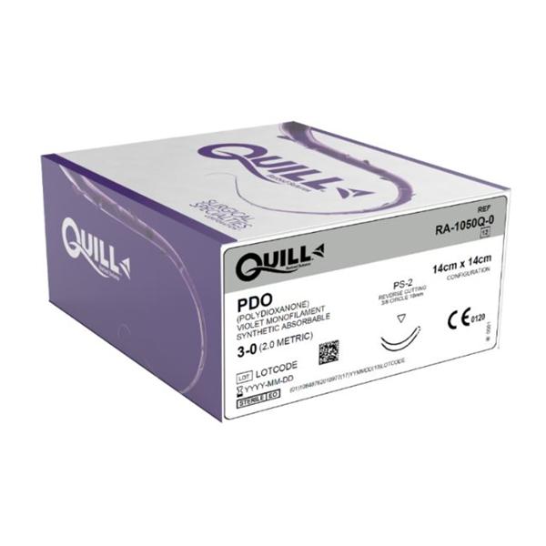 Look/Div Surgical Specialties Suture 3-0 Pdo Quill Violet 14X14Cm Double Arm Monofilament Absorbable 12/Bx - RA-1050Q-0